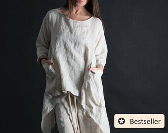 white linen co ord set