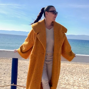 Loose Winter Coat for Women, Plus Size Long Cape Coat, Women Overcoat, Elegant and Stylish Women Coat SIRI - CT0002WB