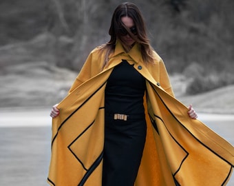 Winter Coats for Women Plus Size Faux Woolen Cloak Long Cardigan Loose Ireegular Hem Outcoat Winter Coats for Women Plus Size Faux Woolen Cloak Long Cardigan Loose Ireegular Hem Outcoat