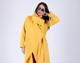 Wool Coat, Winter Coat, Minimalist Coat, Elegant Trench Coat VICTORIA - CT0032CA