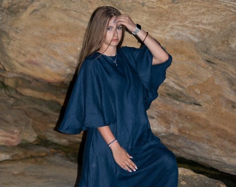 Linen Harem Pants Set, Summer Two Piece Outfit, Flounce Sleeve Top