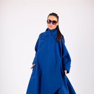 Capa, Capa de lana, Abrigo de invierno para mujer, Abrigo de lana envolvente, Abrigo midi, Prendas de abrigo de lana, Abrigo de invierno RENATA - CT0001CA