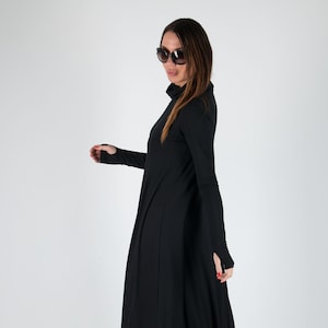 Black Dress, Turtleneck Dress, Winter Dress, Maxi Dress, Plus Size ...