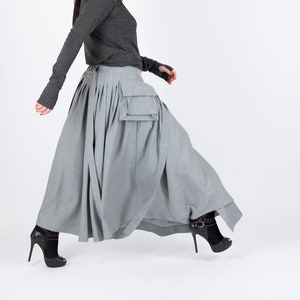 Women Skirt, Wollen Winter Skirt for Women, Comfortable Plus Size Skirt, Suspended Loose Fit Skirt, Oversize Winter Skirt ZEFIRA- SK0623CW