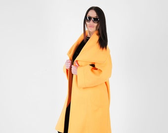Wool Coat, Women coat, Trench coat, Collared coat, Oversized Coat, Women Winter Coat, Coat, Long Coat HELEN - CT0417CA