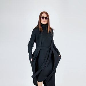 Ultra Soft Long Cardigan, Chic Long Cardigan With Pockets, Women&#39;s Open Front Long Coat with Side Pockets, Winter Clothing AMY - VE0898CK