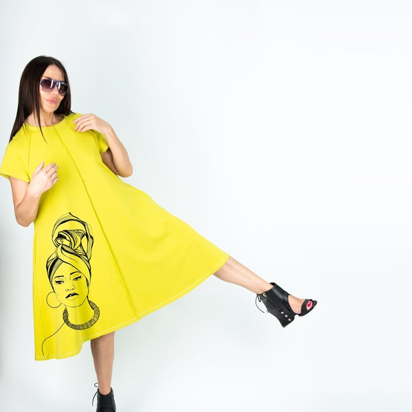 Summer Dress, Midi dress, African Print Dress MELISA - DR0129W2