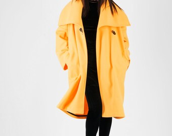 women's plus size mustard coat