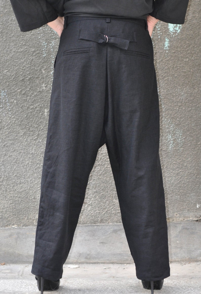 Two Piece Linen Outfit Black Linen Set Linen Clothing Plus | Etsy