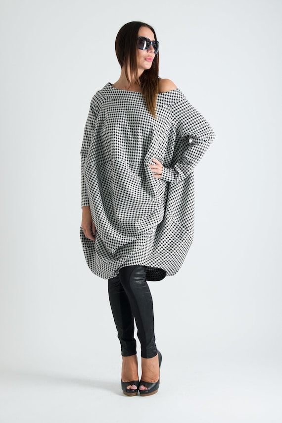 Women Plus Size Tunic Shepards Plaid 