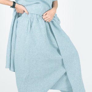 Loose Harem Pants Set, Women Two Piece Outfit, Two Piece Linen Set, Summer Co-Ord Set LAUREN SE0415LE image 5