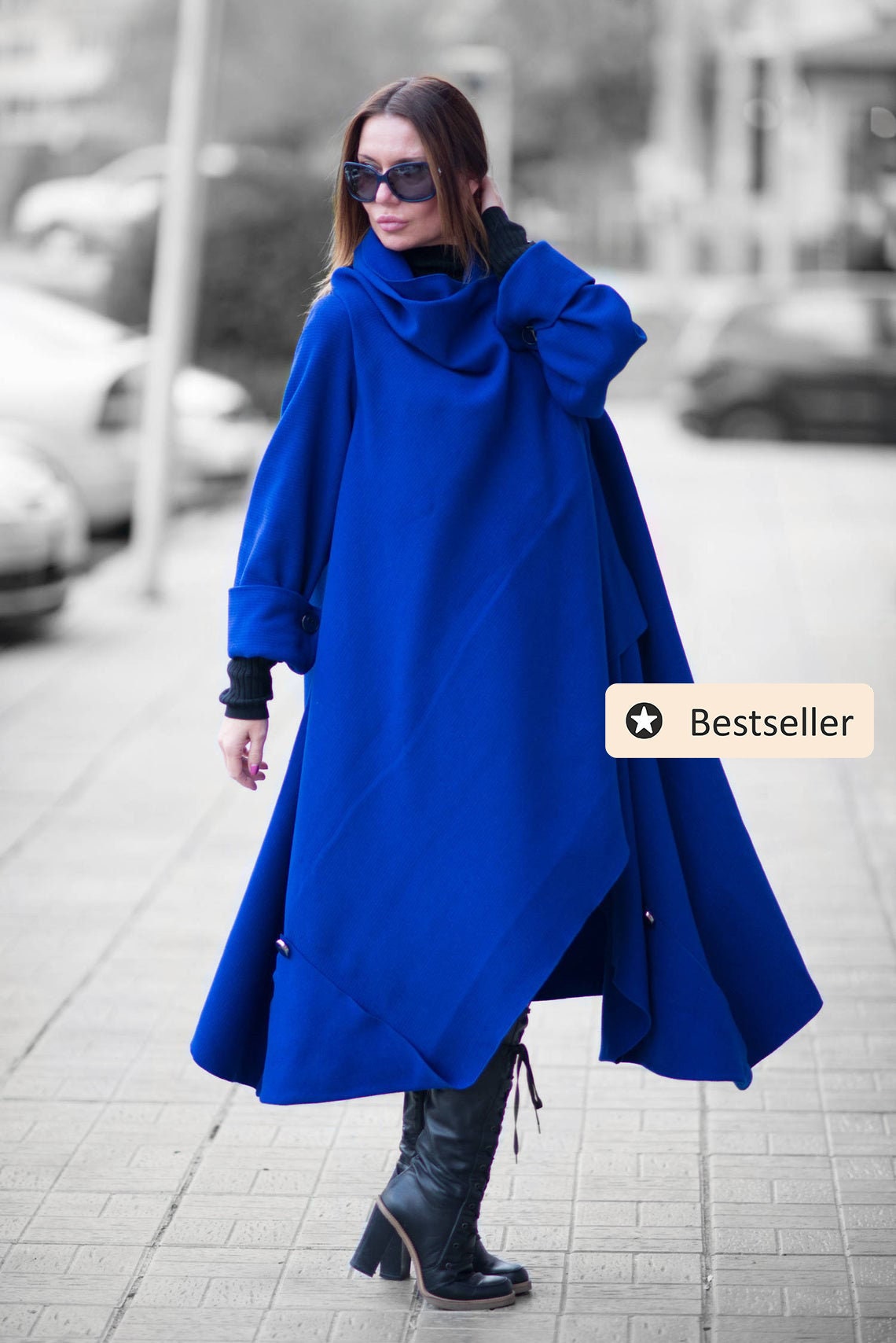 Winter cape coat plus size Clearance