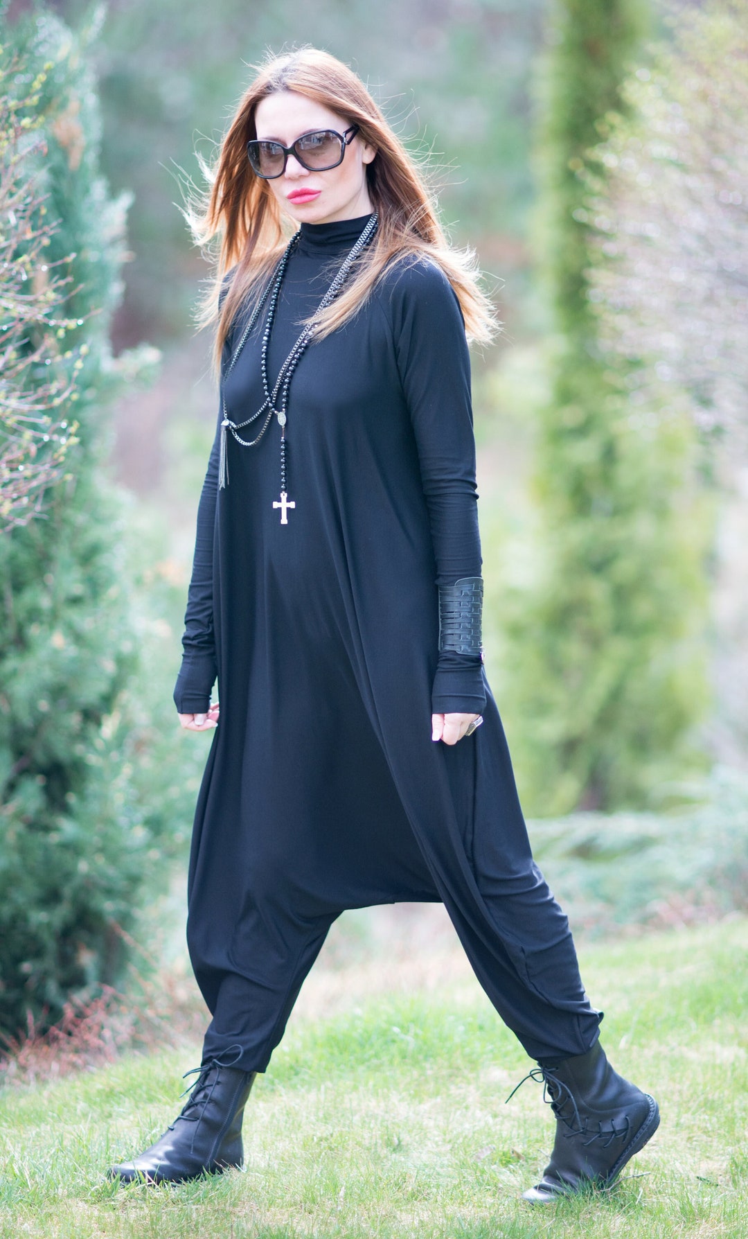 Plus Size Jumpsuit, Long Sleeves Jumpsuit, Oversized Jumpsuit