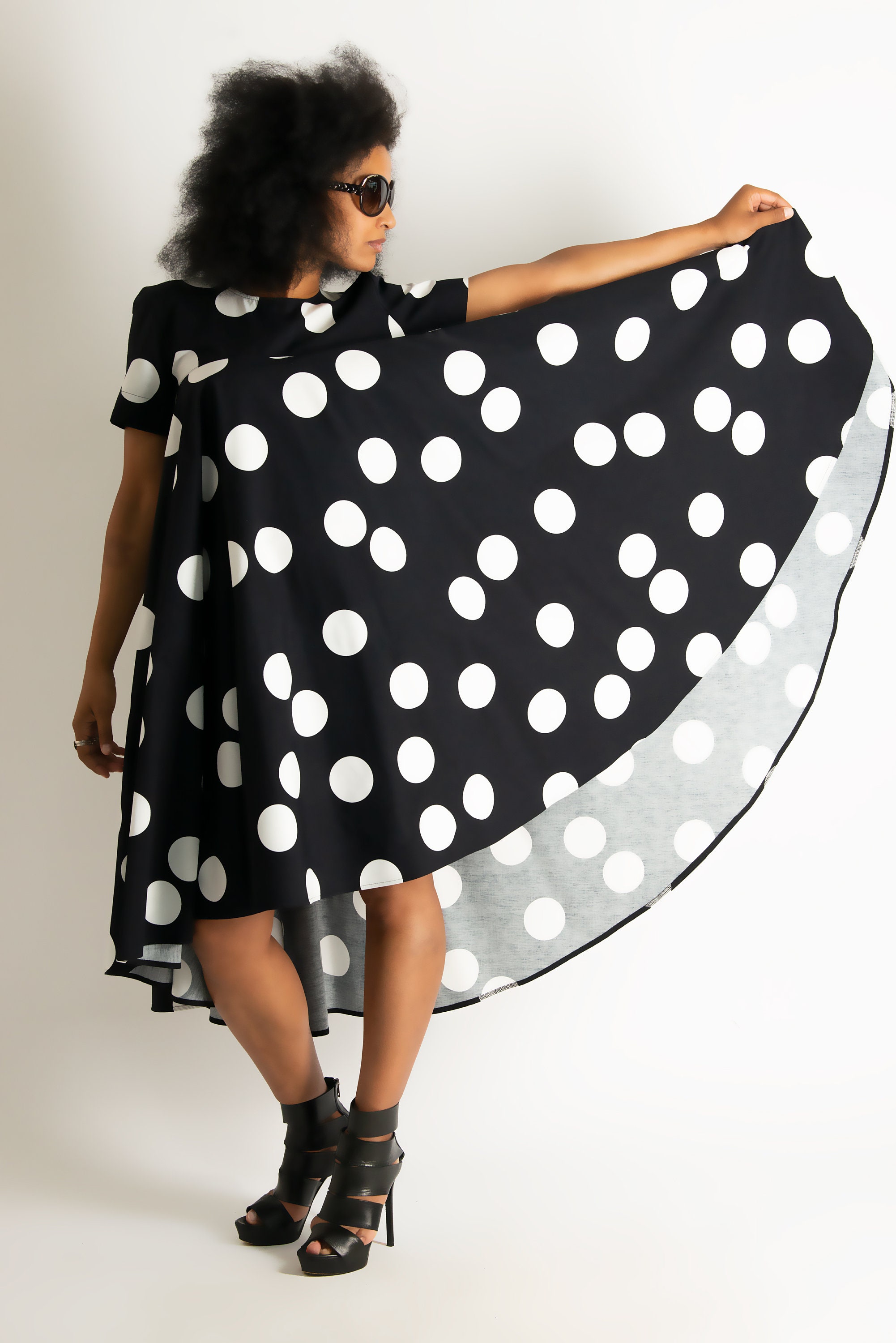 Polka Dot Maxi Dress for Women / Black and White Dress Summer | Etsy