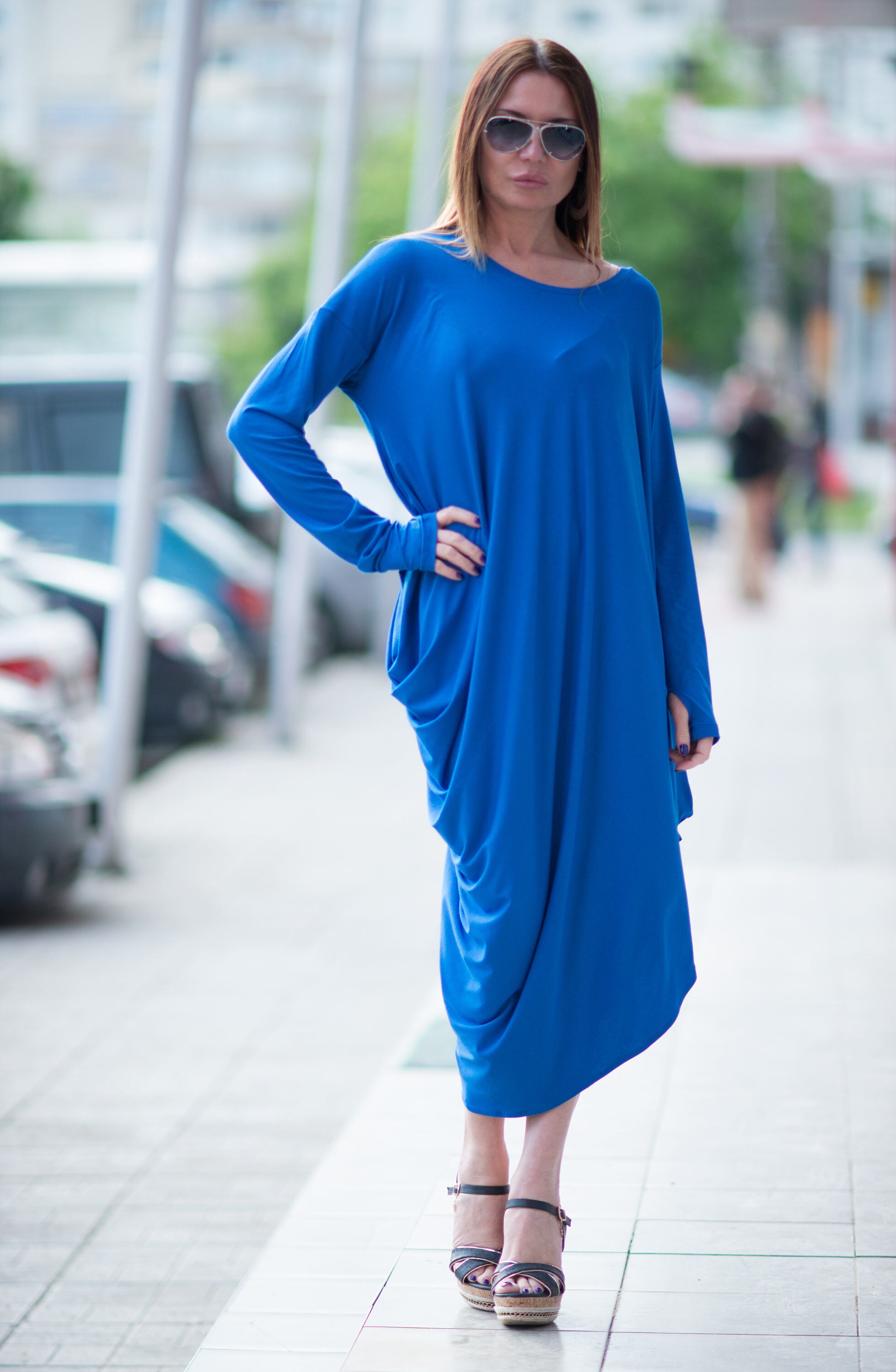 Womens loose dress Asymmetric oversize dress Long maxi | Etsy