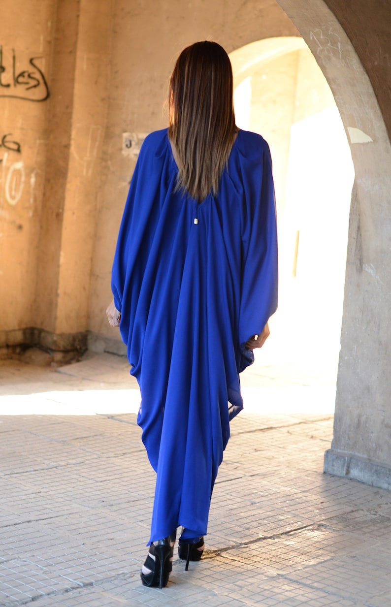 Boho Chiffon Maxi Kaftanklänning, Plus Size Oversize Sommarklänning bild 6