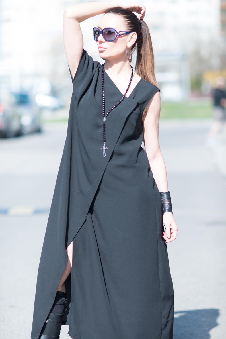 Handmade Black Kaftan Dress for Womens/long Sleeved | Etsy