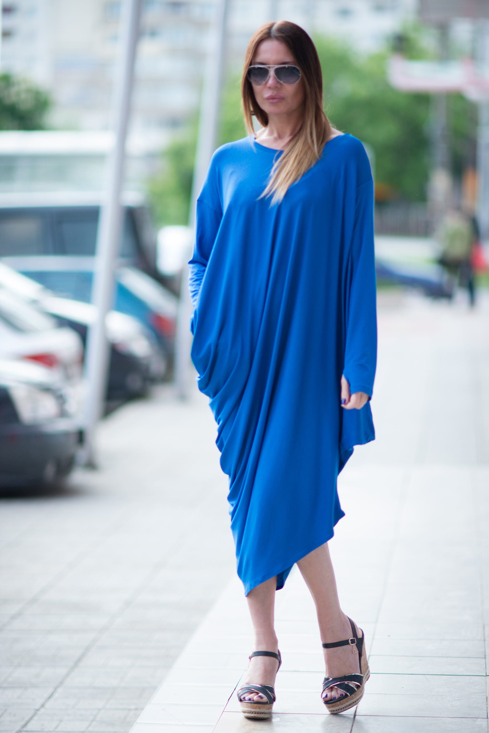 Womens loose dress Asymmetric oversize dress Long maxi | Etsy