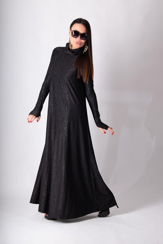 Turtleneck Long Dress VERONICA Sale, Black / M Turtleneck Long Dress VERONICA Sale, Black / M