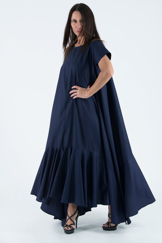 blue loose dress