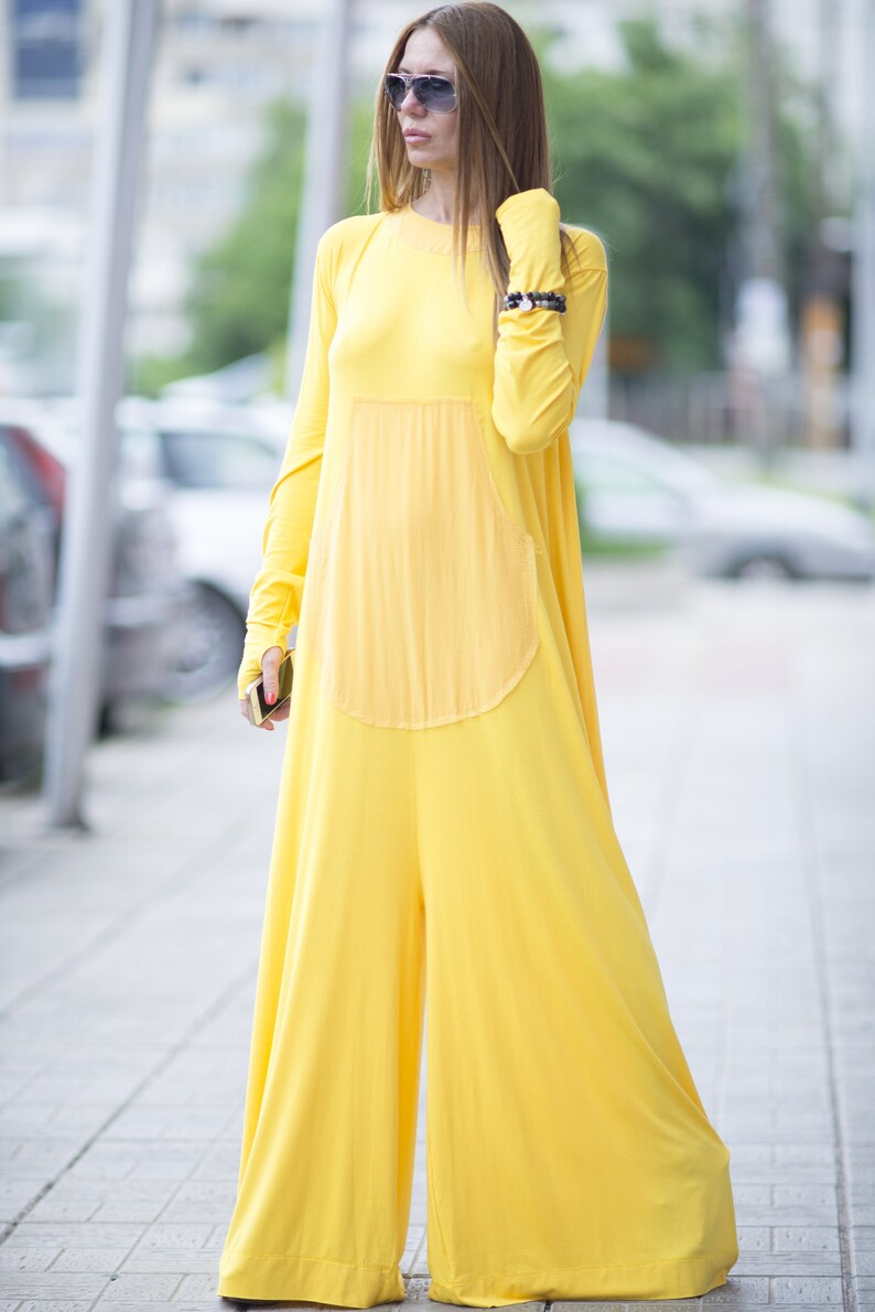 Coral Cotton Plus Size Maxi Jumpsuit/Women Drop Crotch Harem Etsy