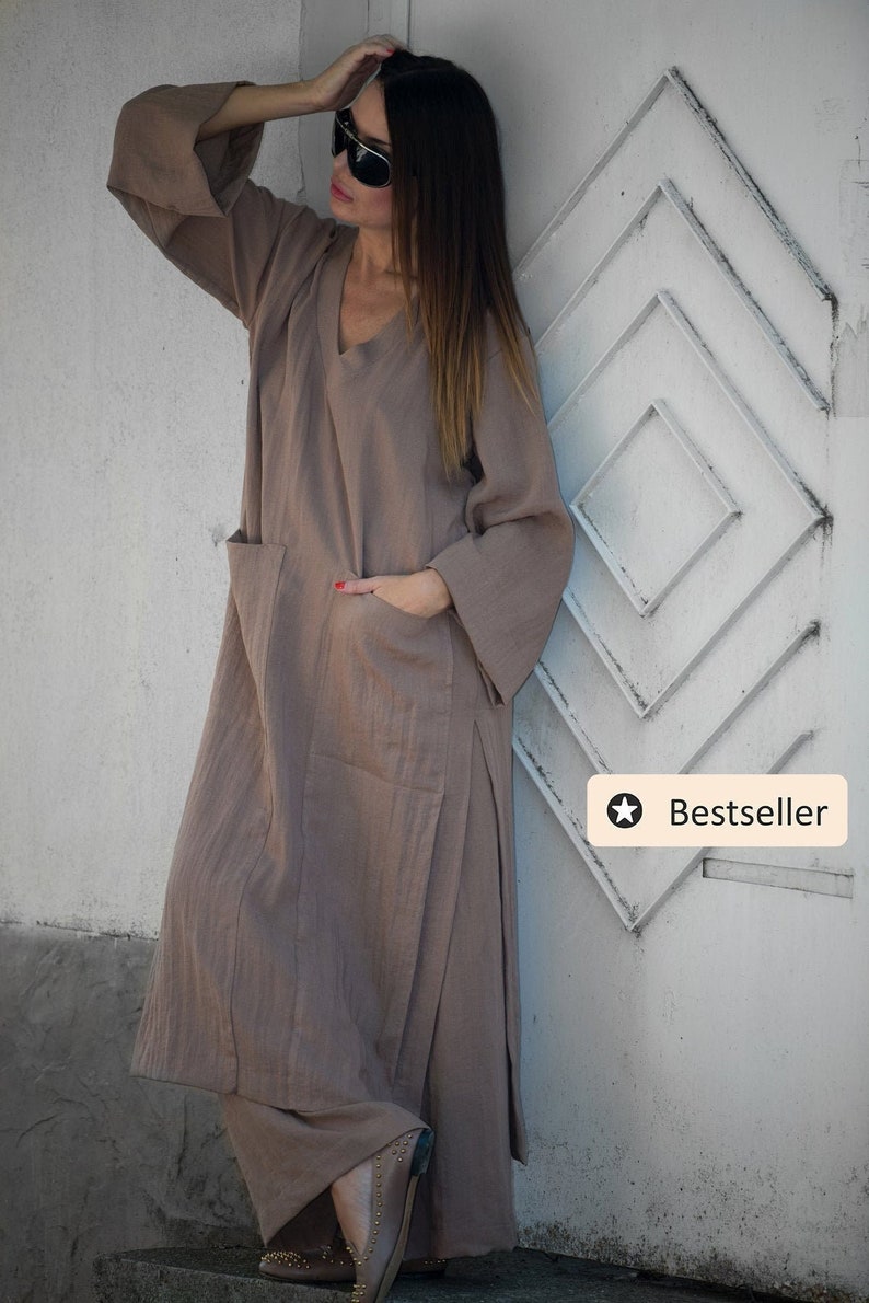 Kaftan Maxi Dress Loose Dress Abaya Women Cotton Kaftan - Etsy