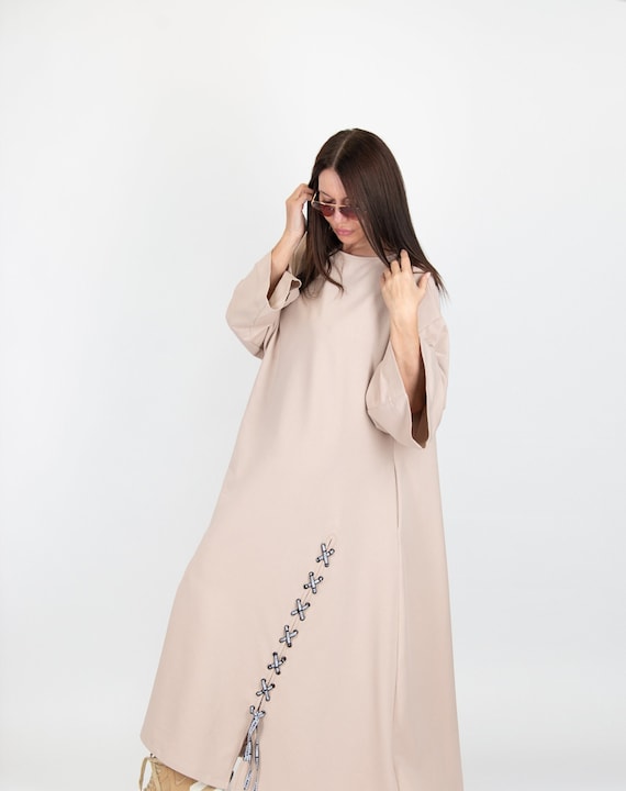 blue dress for baby girl Plus Size Ribbed Side Slit Long Cami Maxi Dress main image 0