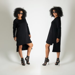 Sweater Dress, Winter Dress, Asymmetric Dress, Plus Size Clothing, Dress, Plus Size Dress, Long Sleeve Dress IZABELA - DR0886W3