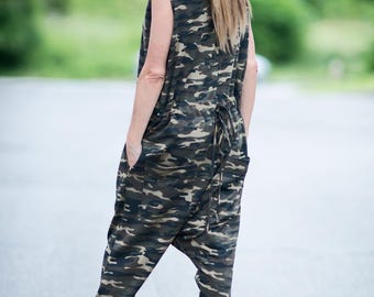 Jumpsuit Women, Camo Jumpsuit, Military Jumpsuit, Plus Size
