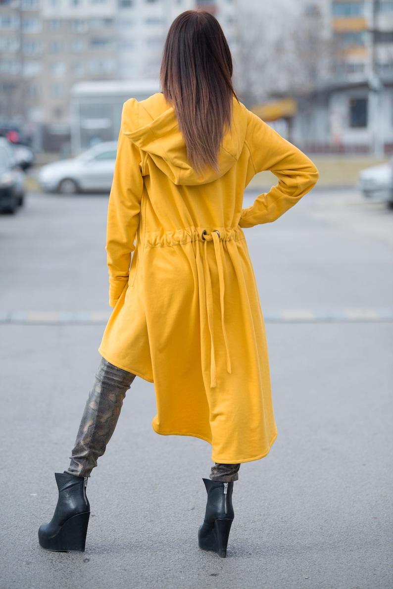 Yellow Jacket Hooded Jacket Winter Jacket Plus Size Etsy