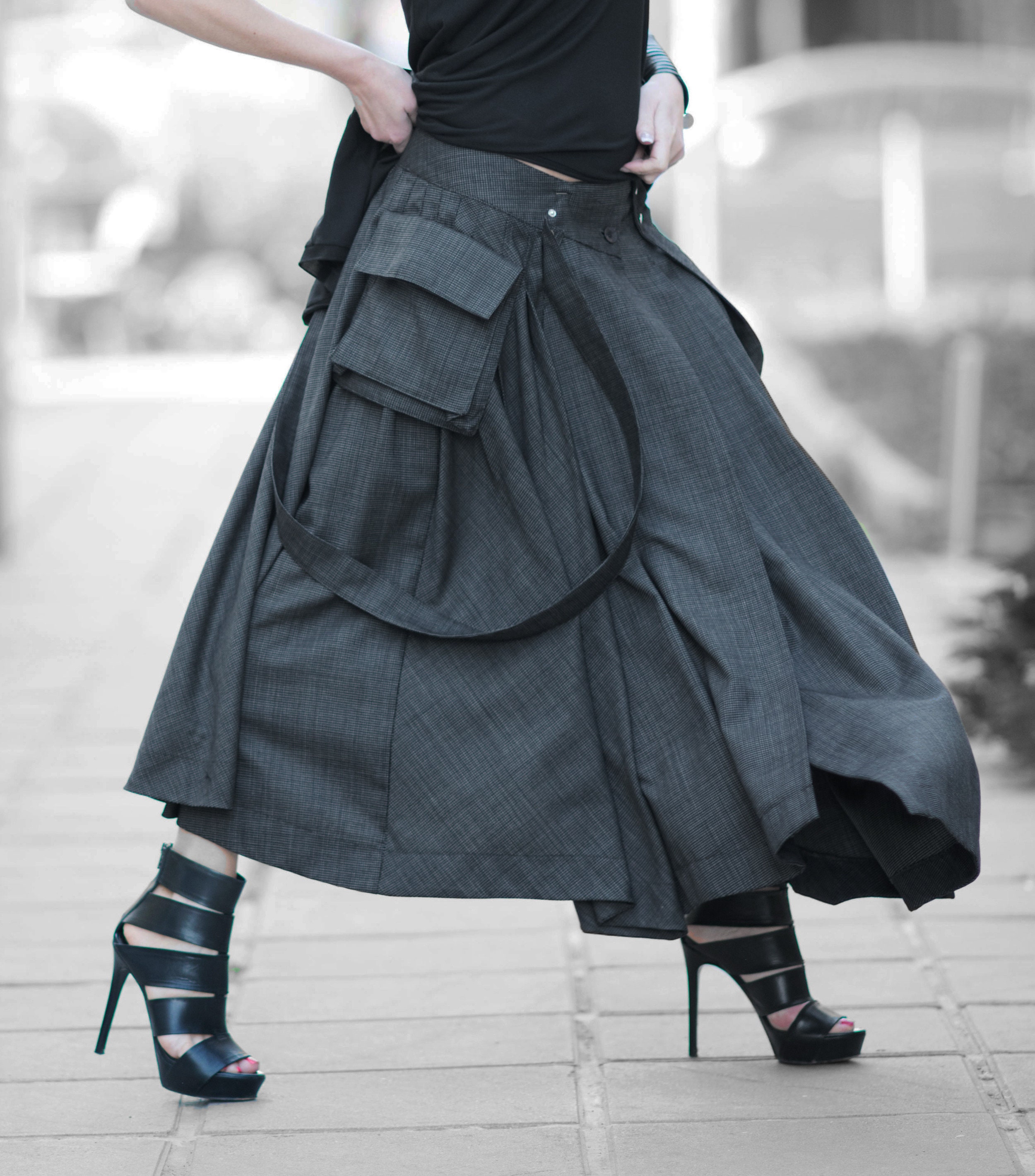 ENOF ace long skirt black L-