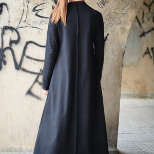 Abaya Dress, Long Dress, Plus Size Clothing, Maxi Dress, Gothic Maxi Dress, Cotton Abaya, Winter Dress BARBARA DR0082W2 image 3