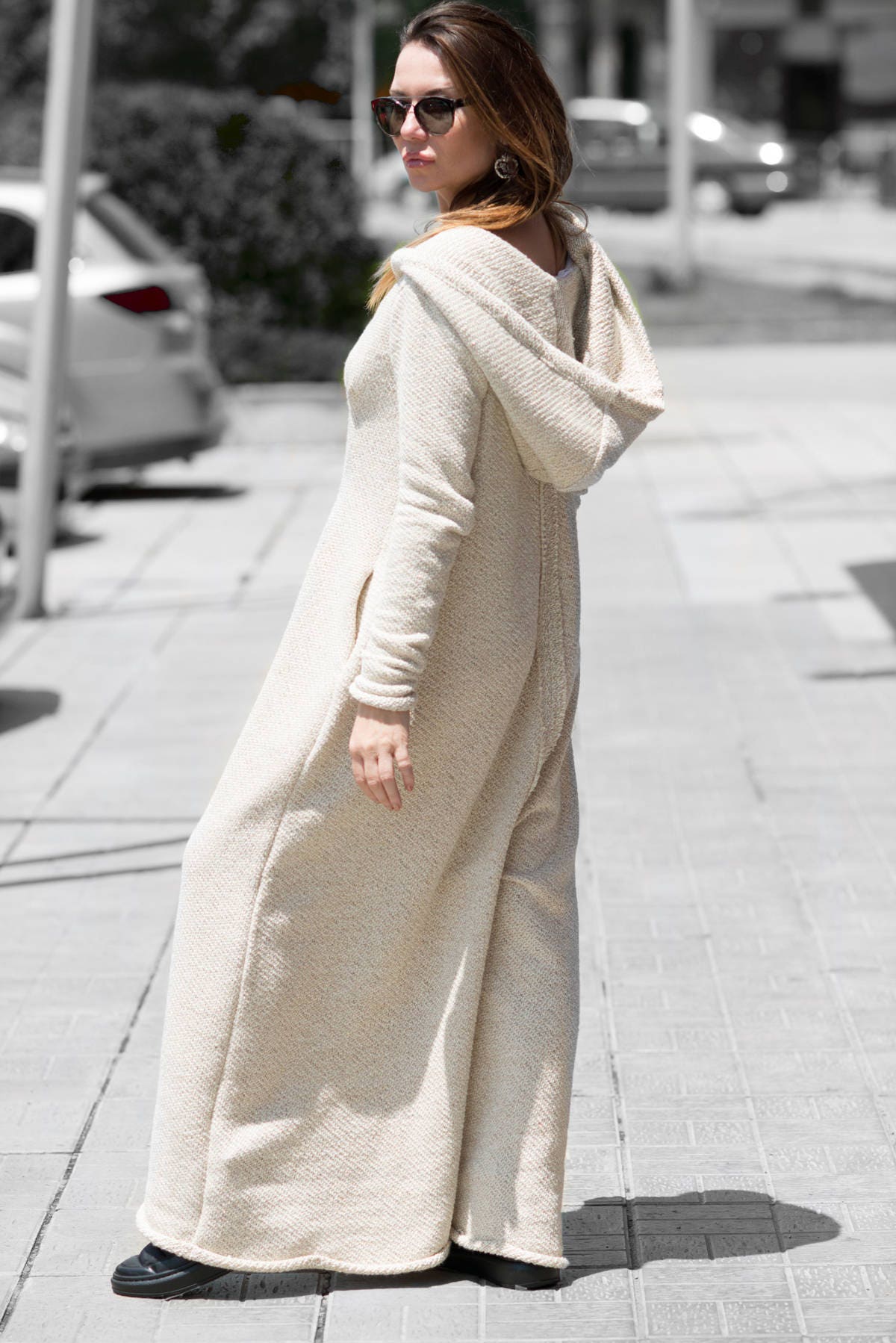 plus size hooded jumpsuit