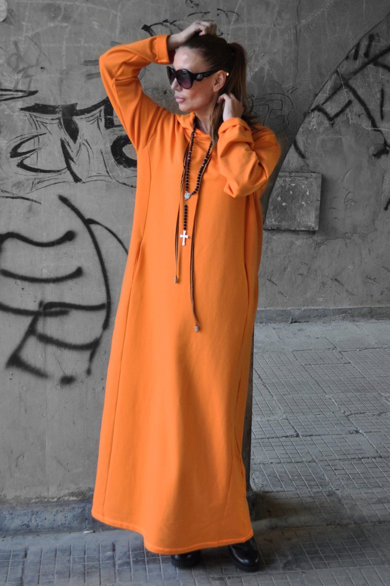 Plus Size Maxi Women Dress, Abaya dress, Hijab dress, Quilted Cotton Hooded Dress, Long women Dress, Daywear Dress, Kaftan IREN - DR0088W2