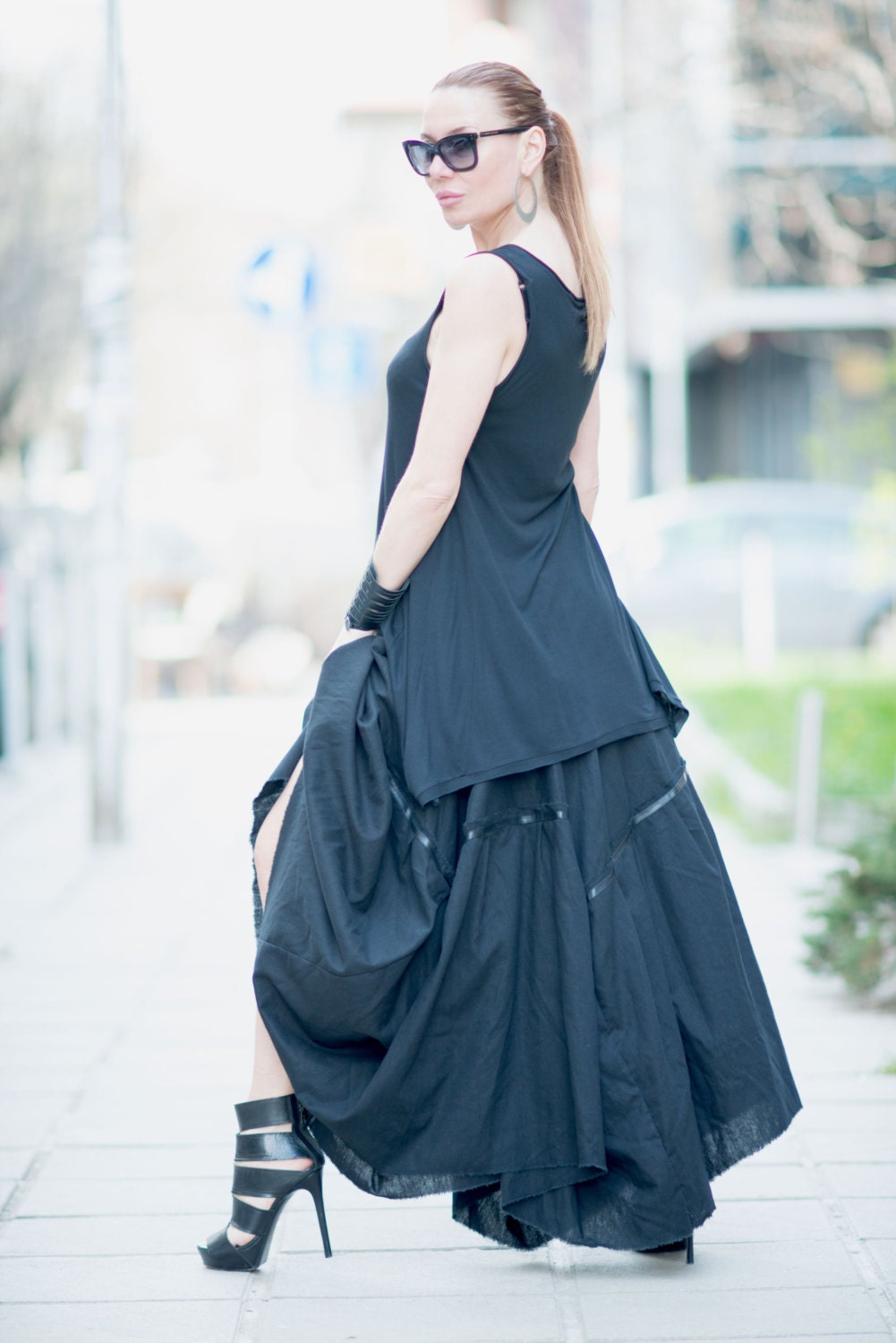 Black Linen Skirts for Womens Summer Skirt Linen Loose Etsy