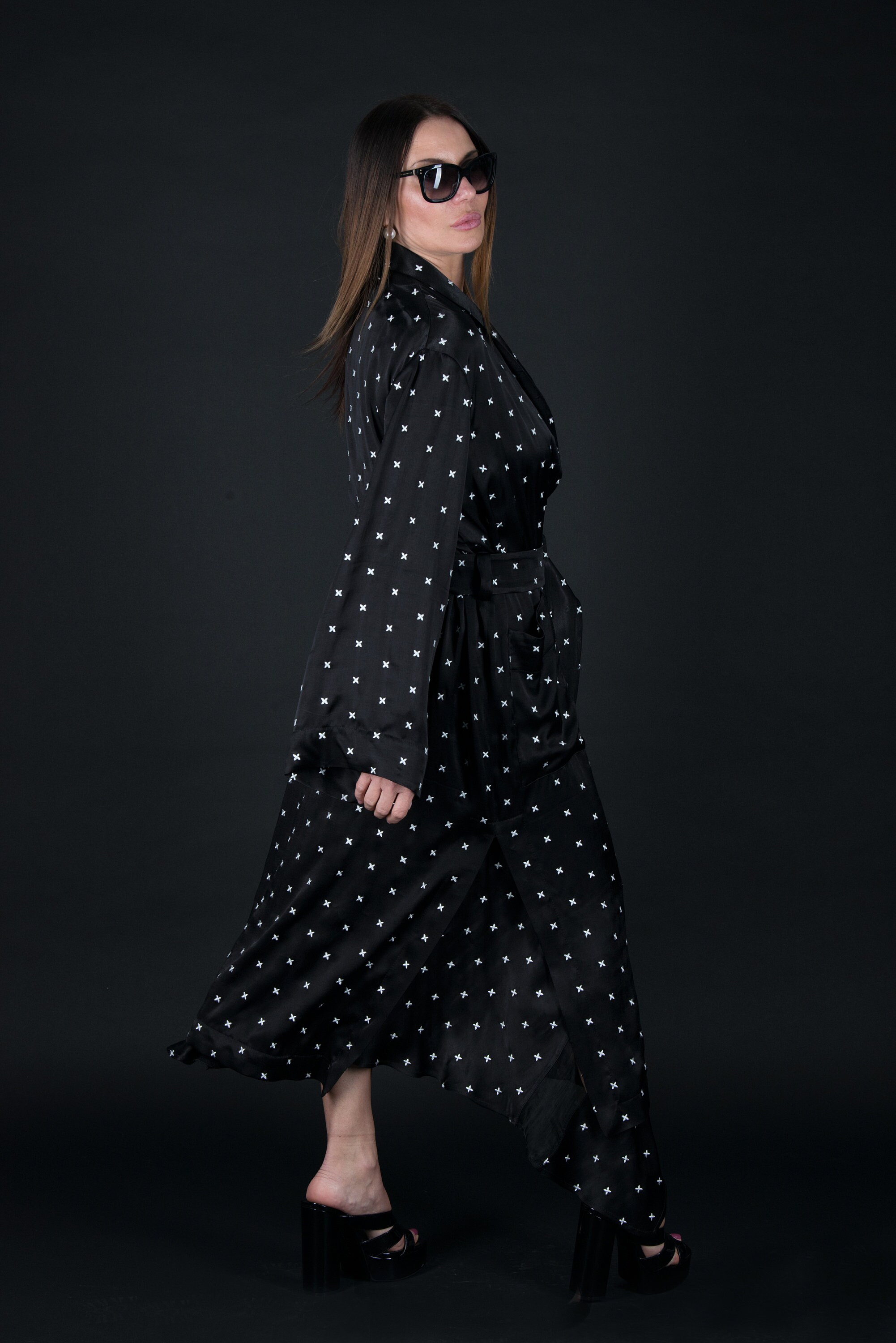 Black long Elegant Vest/Plus Size Loose Women Vest by Etsy