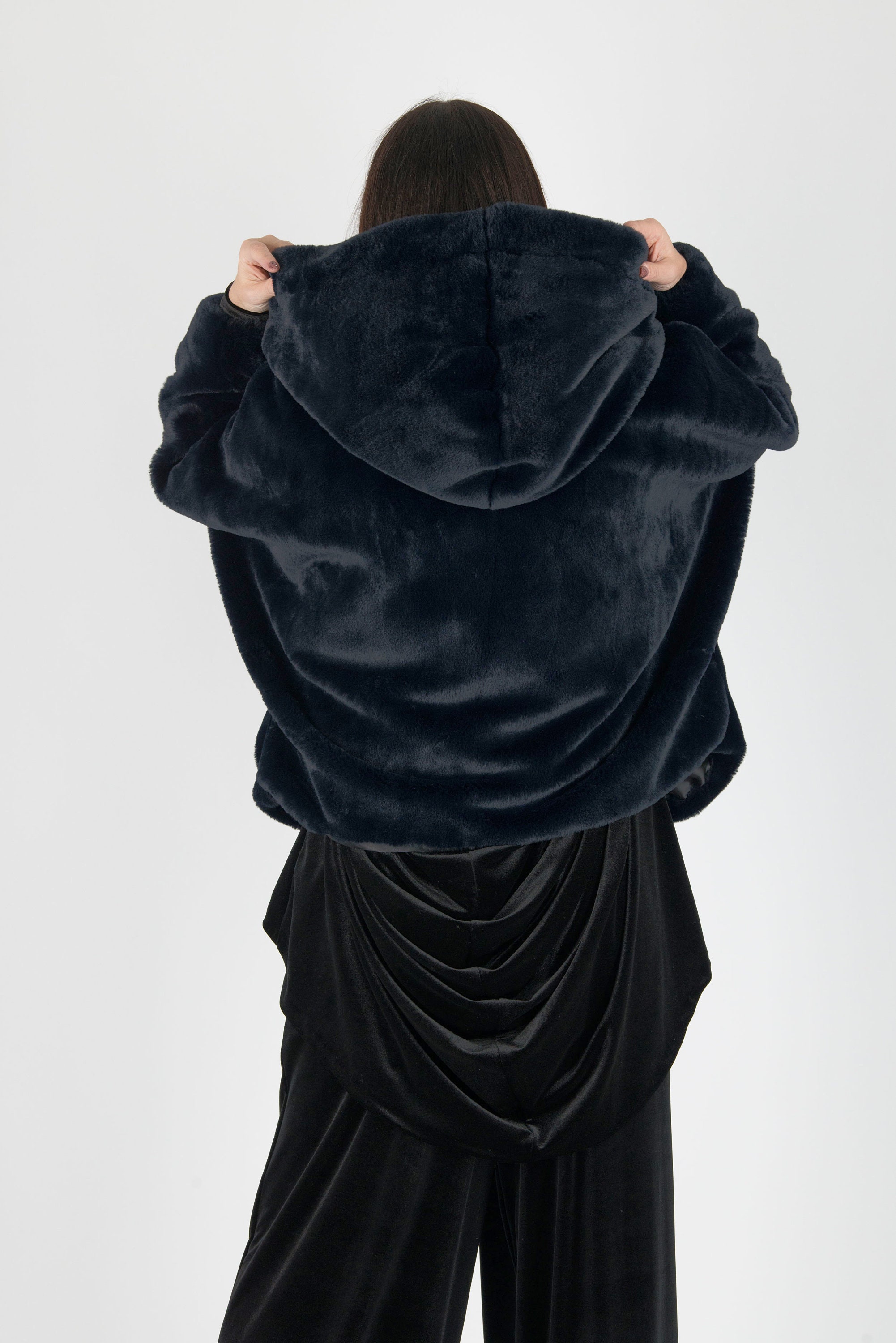 Faux Fur Coat Winter Hooded Coat Women Coat Plus Size - Etsy
