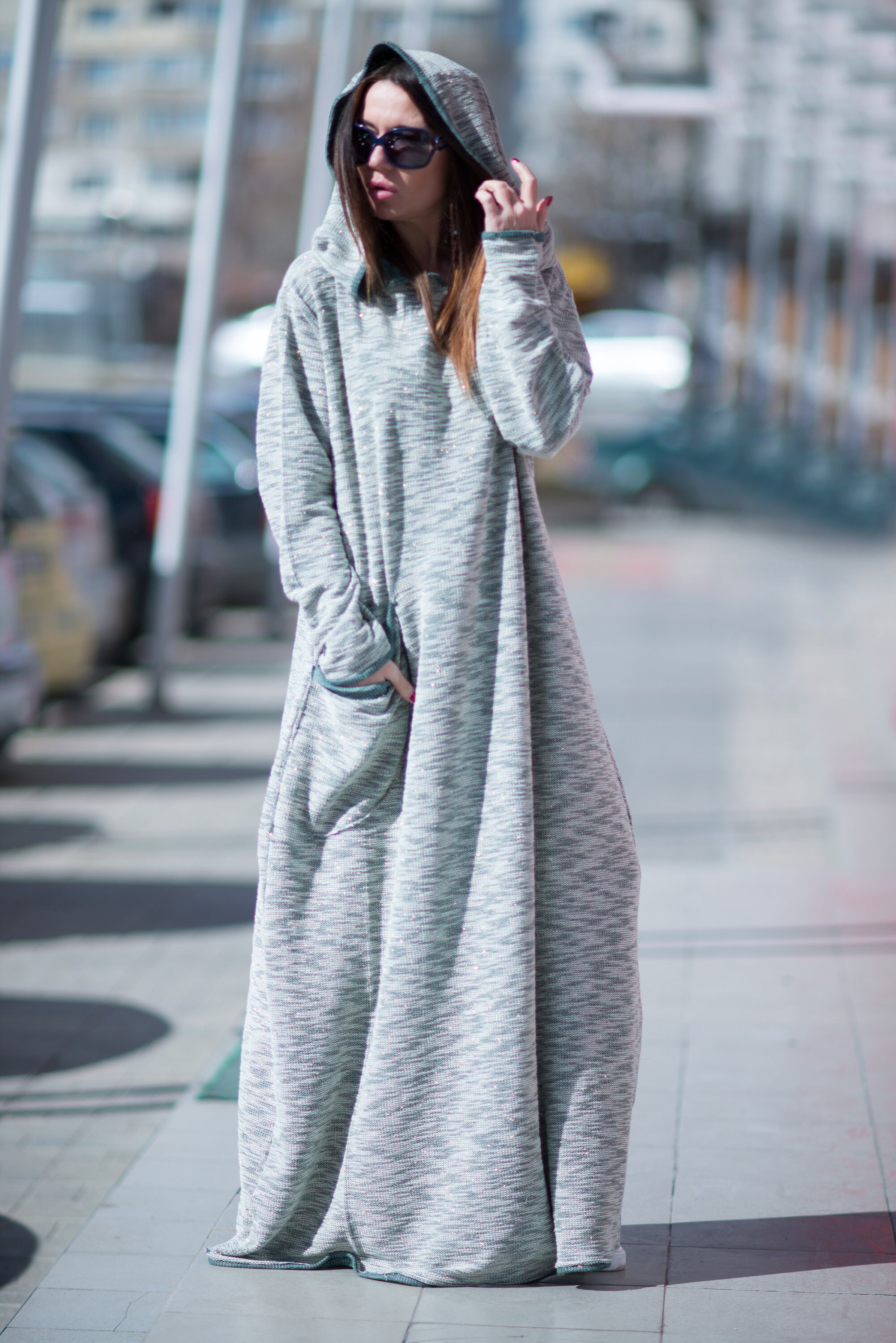 Hooded Maxi Dress