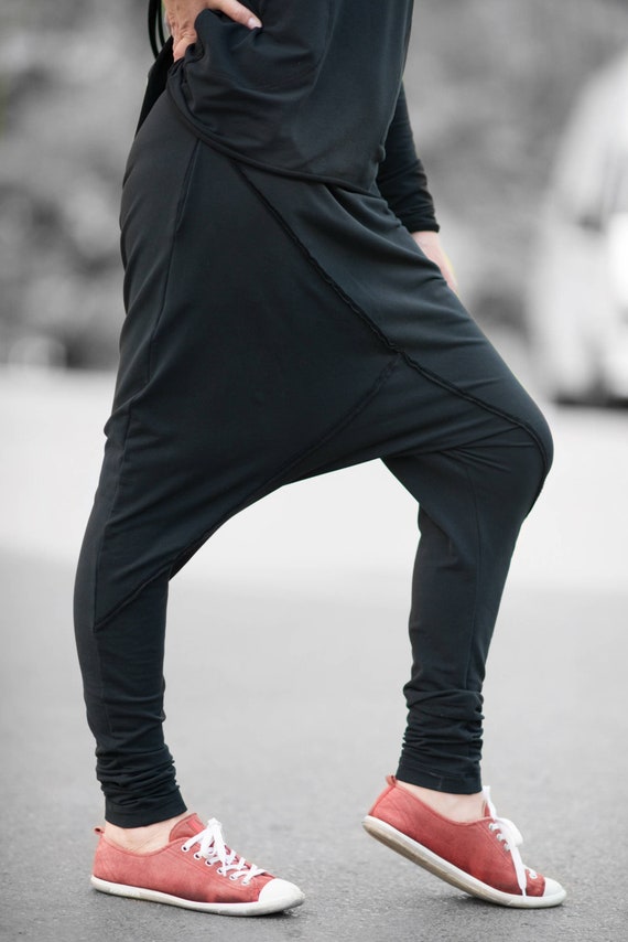 Men's Casual Harem Baggy Drop Crotch Trousers Hip Hop Dance Hippy Trousers  Pants | eBay