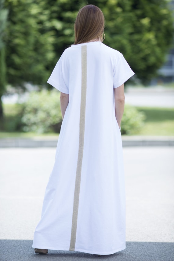 plain white dress plus size