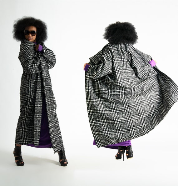 plaid overcoat womens