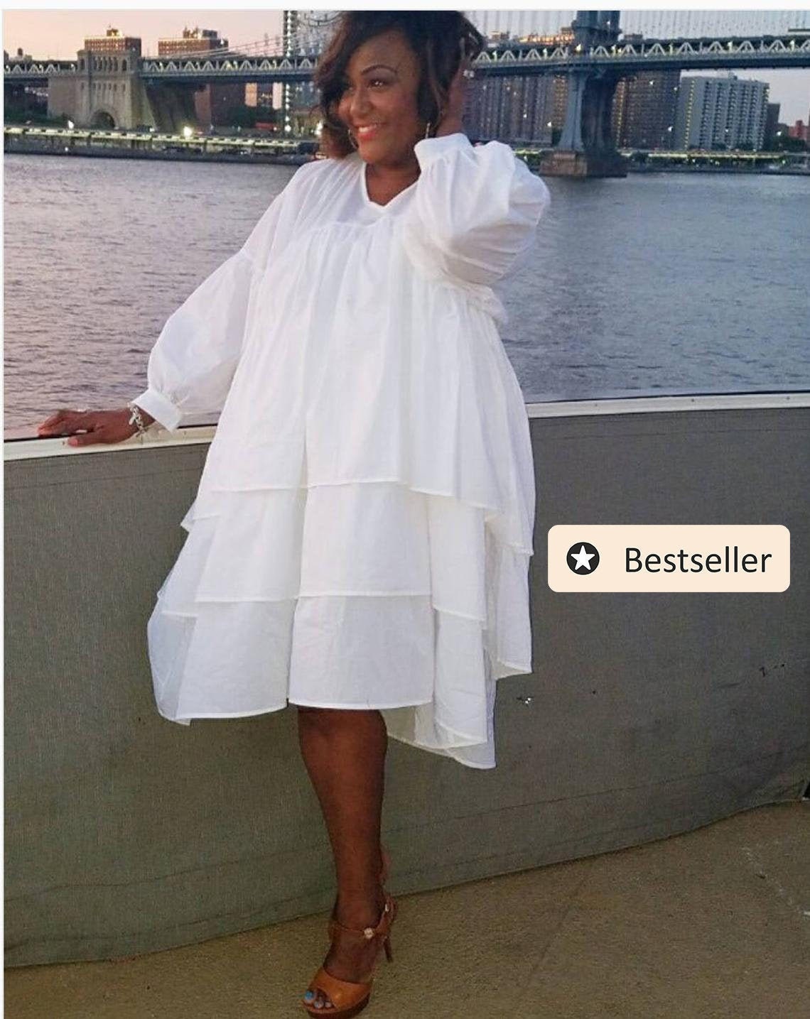 Afrikanische Kleidung für Frauen / Weißes Partykleid ...