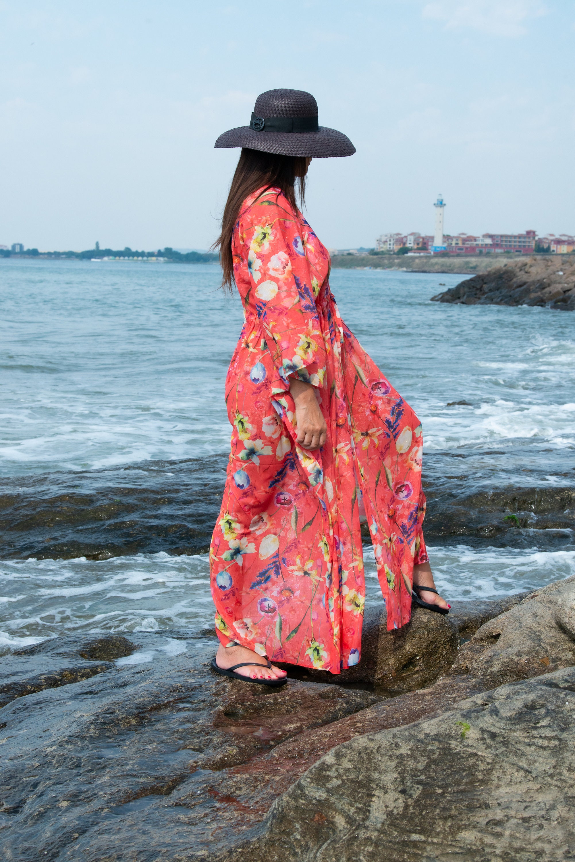 Ashirexll Summer Dresses for Women Casual Lace-up Long Print