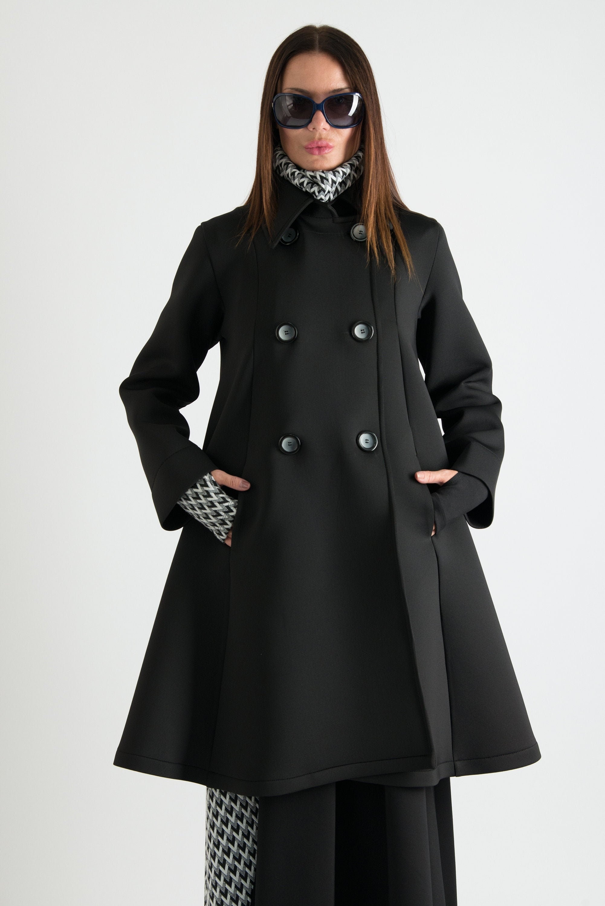 Stylish Black Double Faced Trench Coat Buttons For Women Perfect For Middle  To Long Winter Wear In Autumn And Winter From Biancanne, $216.23