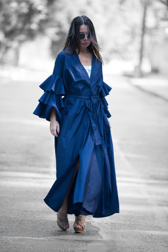 navy cotton maxi dress Cabana Life Women's Side Slit Maxi Dress, Navy Blue, Medium