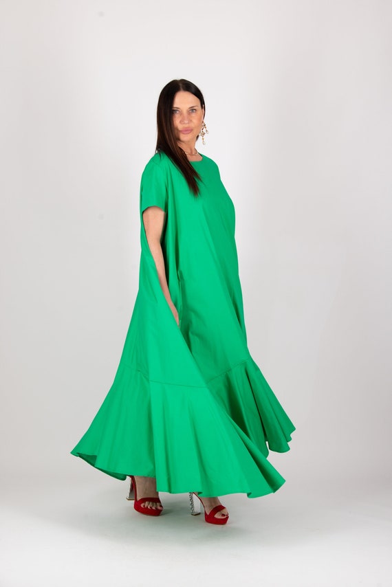 knee length dresses for ladies Burgundy Frill Sleeve A Line Embroidered V Neck Turkish Kaftan Gown 42