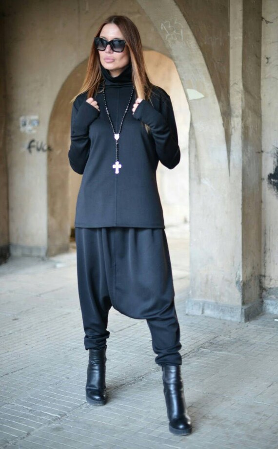 black jumpsuit winter outfit