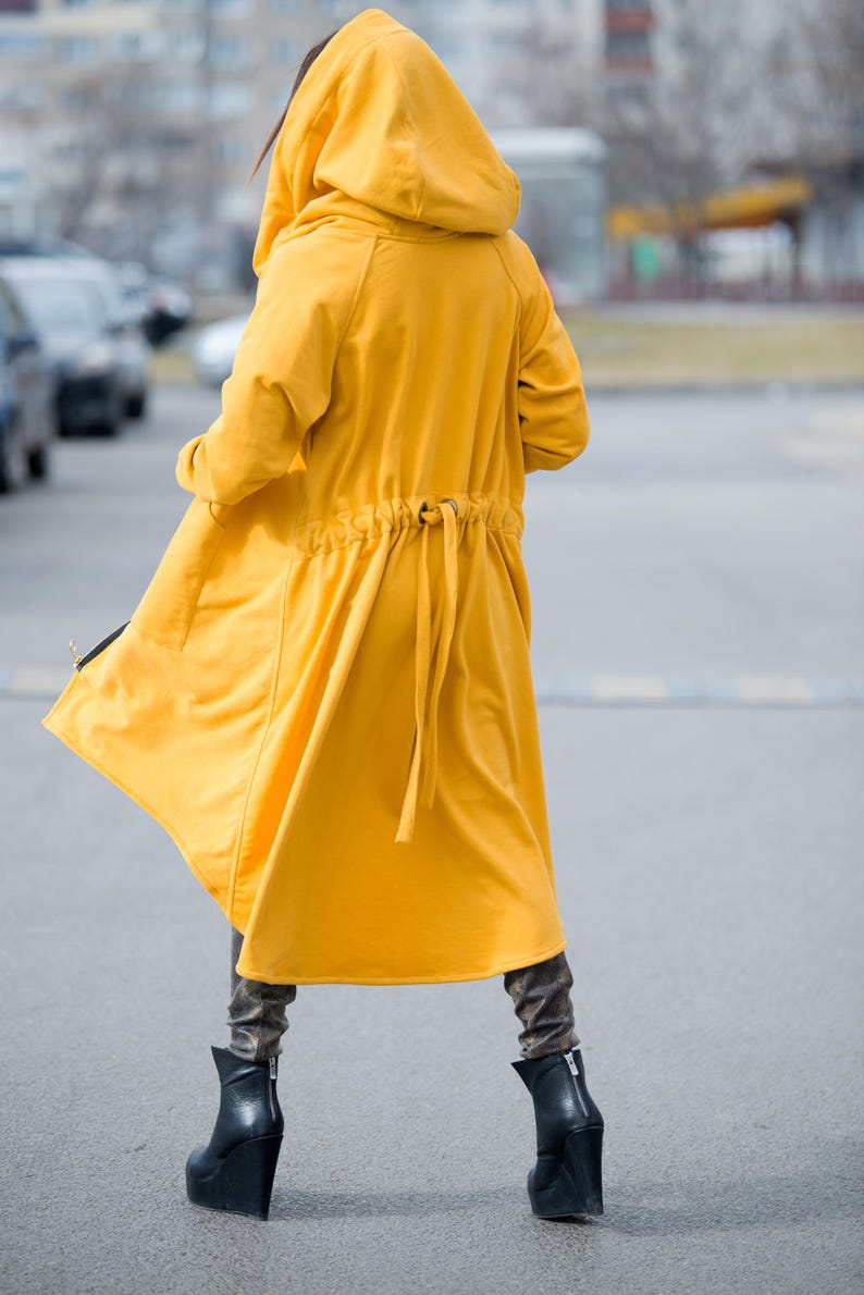 Yellow Jacket Hooded Jacket Winter Jacket Plus Size Etsy