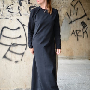 Abaya Dress, Long Dress, Plus Size Clothing, Maxi Dress, Gothic Maxi Dress, Cotton Abaya, Winter Dress BARBARA DR0082W2 image 4