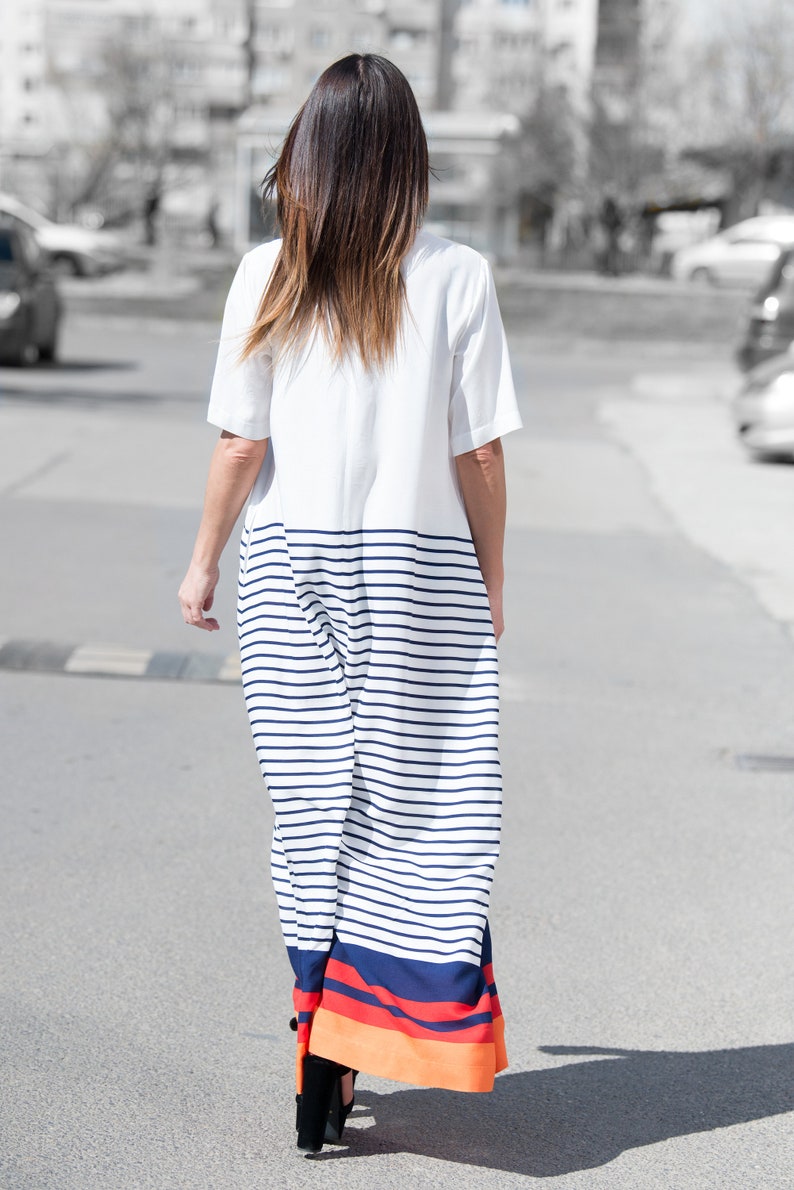 Women Maxi Cotton Jumpsuit / Plus Size Short Sleeve Jumpsuit Etsy